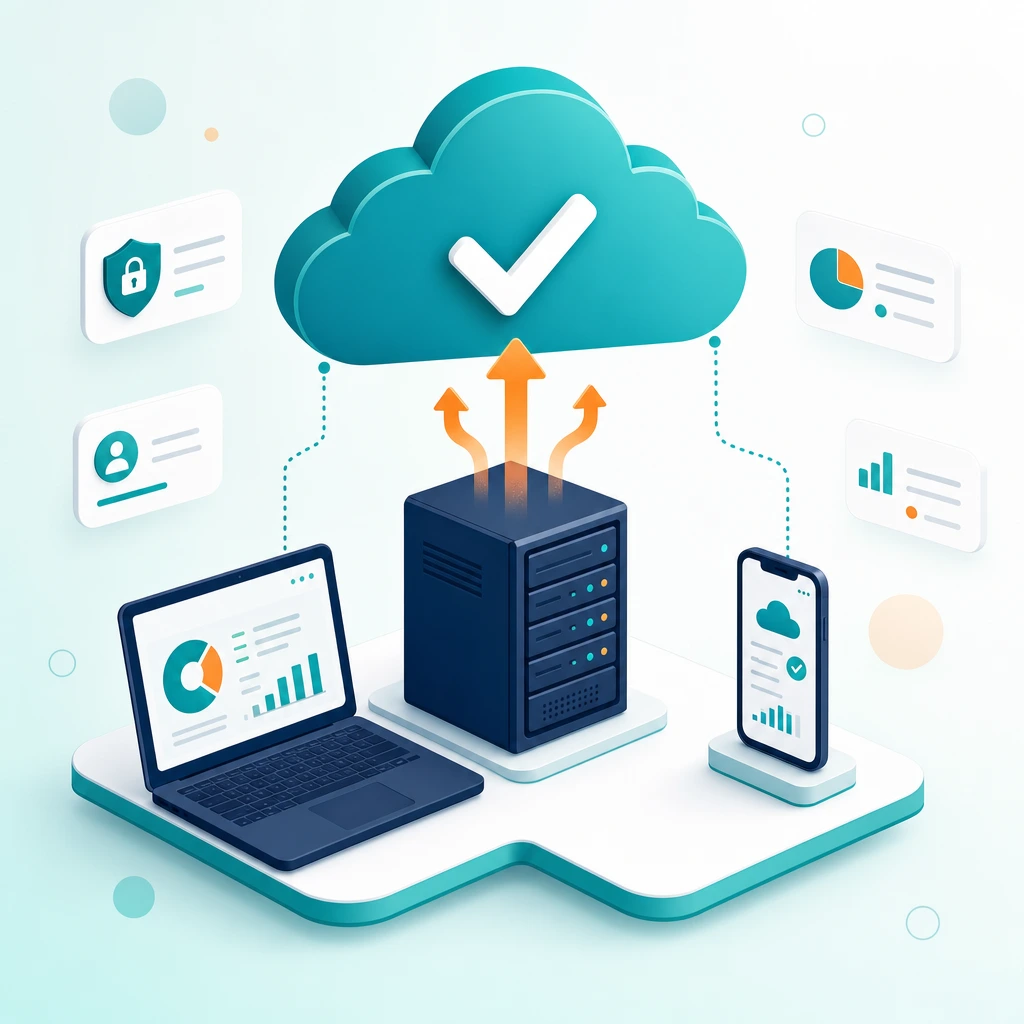 Your business data in a secure Australian cloud, accessible from any device